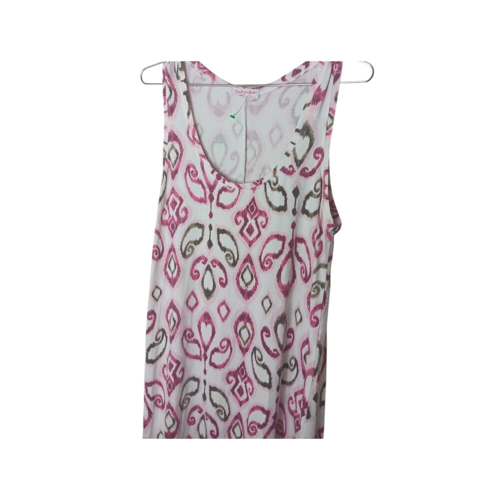 Fresh Produce Pink Abstract Print Sleeveless Maxi Dress L Made in USA - Picture 4 of 12